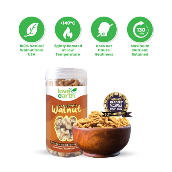 LOVE EARTH Roasted Natural Walnut 230g