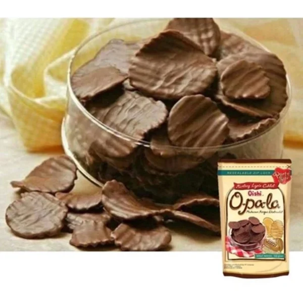 OISHI Opala Chocolate Coated Potato Chips 100g