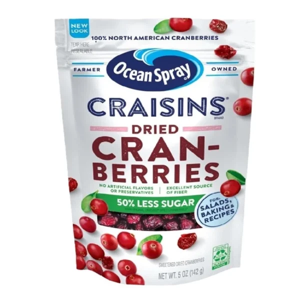 OCEAN SPRAY Crais Dried Cranberries Less Sugar 142g