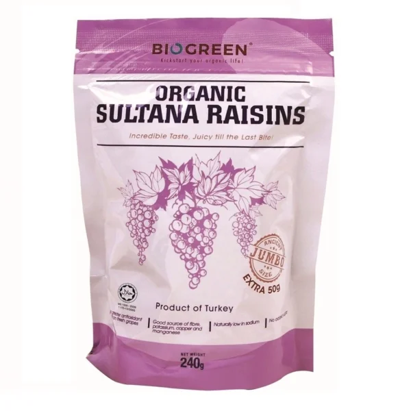 BIOGREEN Organic Sultana Rais 190g   50g