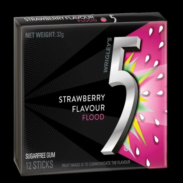 WRIGLEYS 5GUM Strawberry Flavor Chewing Gum 12 s