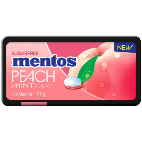 Mentos Sugarfree Peach Flavor Mint 17 5g